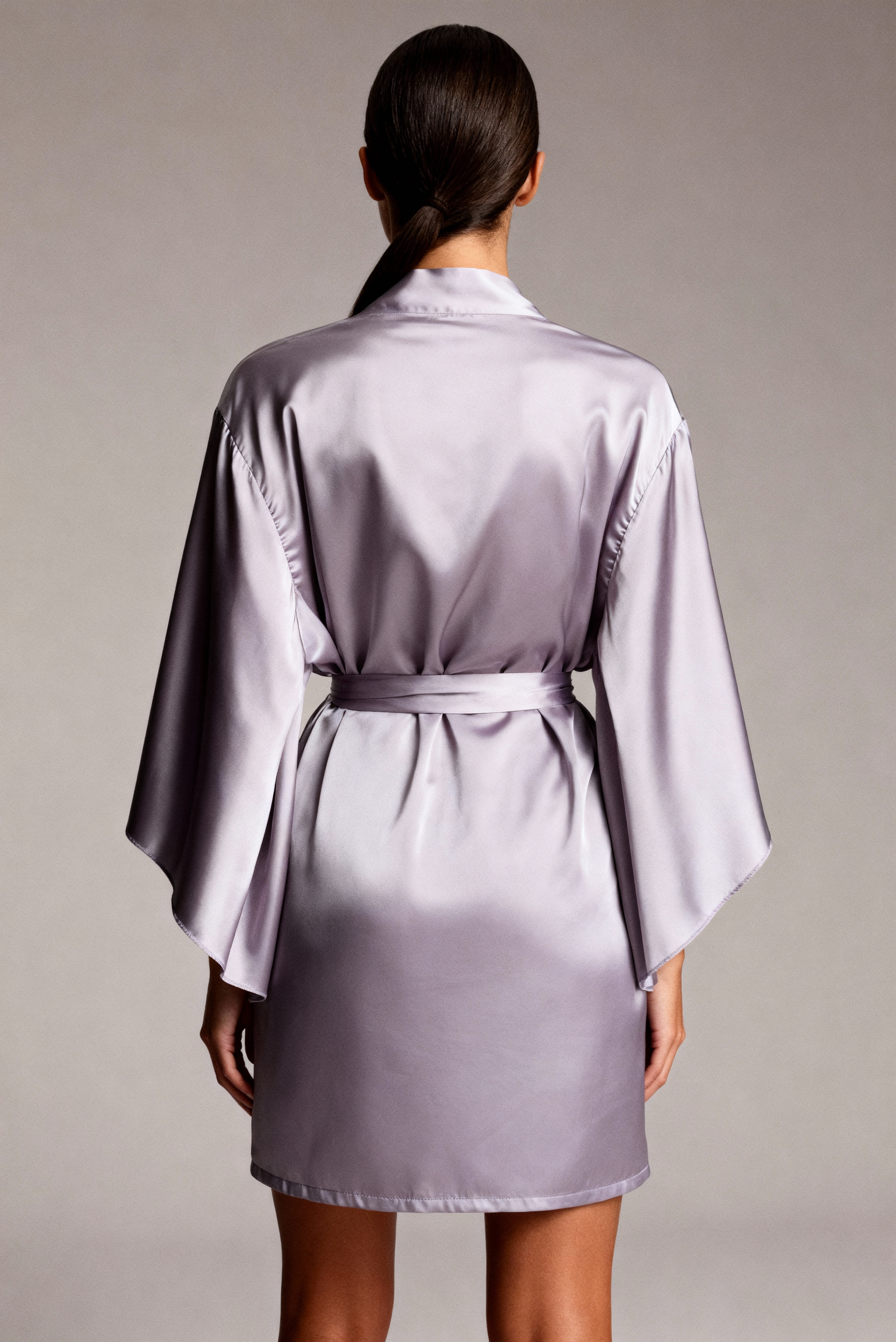 Kimono für Damen - Mitternacht Grau Lila 