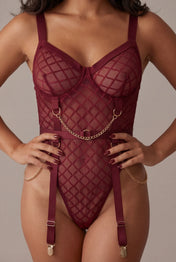 Body für Damen - WILD Bordeaux 