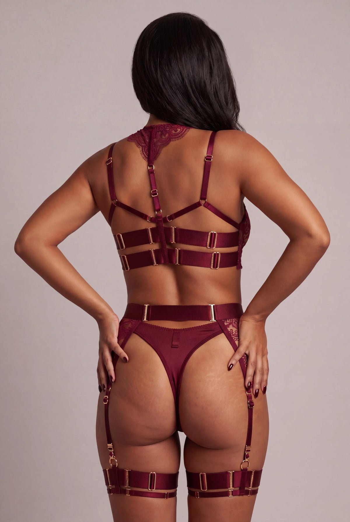 Vierteilige Dessous-Set - KEELY Bordeaux 